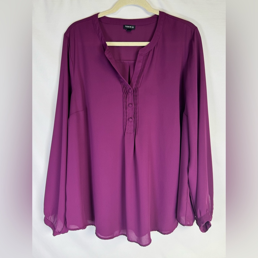 Torrid Georgette Blouse - Purple - 2X